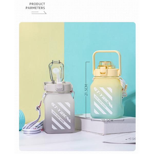 Back to School Essential Insulated Wide Mouth Water Bottle with Time Marker and Straw