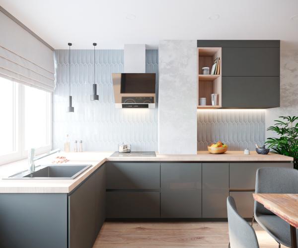 Home Modern Prefab Kitchen Cabinets Cupboard Custom Size & Design