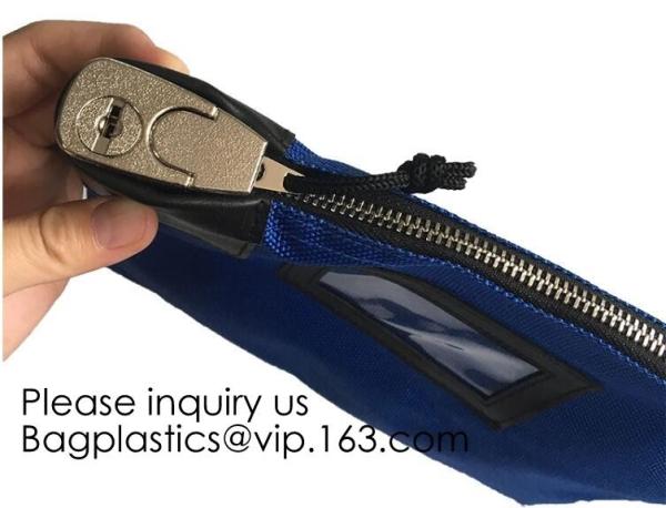 Locking Satchel A3 Money Bags,Leatherette Cash Bag,Utility Coin Bag for Business, Household, School or Personal Use pac