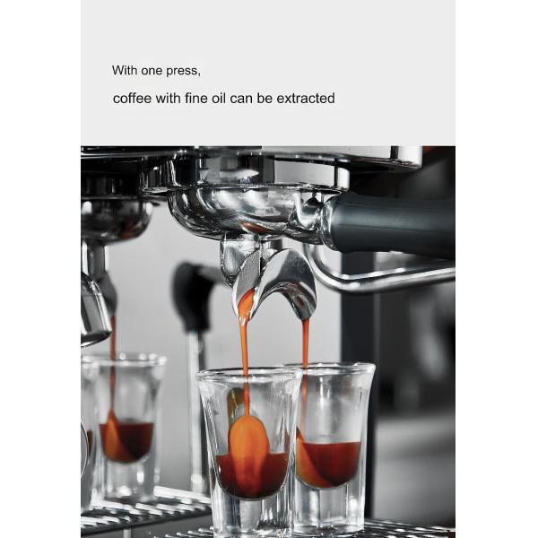 40*36*34* Professional Espresso Maker with Adjustable Four-Hole Steam and Milk Frother