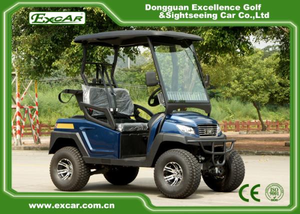 Carrinho de golfe bonde branco/preto para caçar, velocidade dianteira máxima 45km/