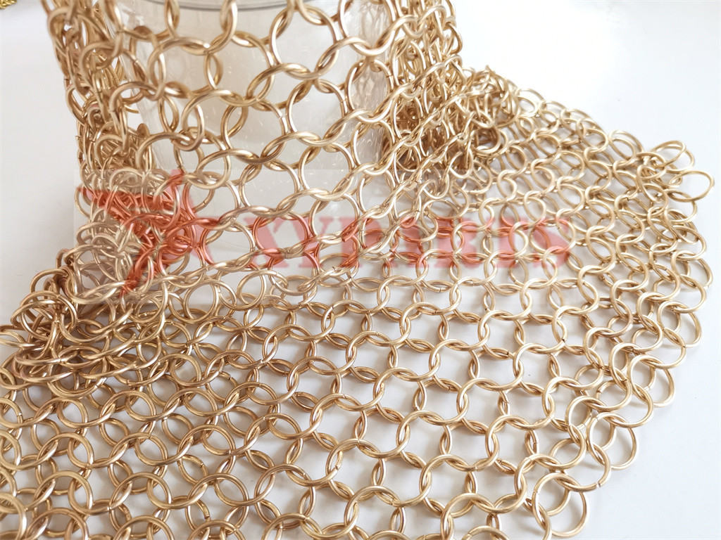 Тип уборщик сварки Chainmail нержавеющей стали колец круга для стекла