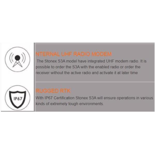 Основание наклона GPS IMU каналов бренда 800 IP67 Stonex и вездеход RTK GNSS Stonex S850A/S3A