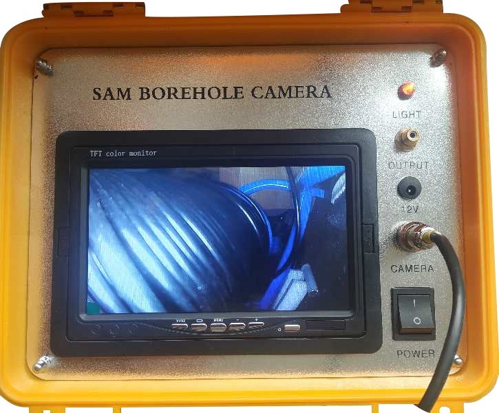Интегрированный цвет глубины 12V системы 200m камеры осмотра скважины желтый