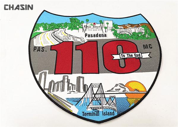 Embroidery Iron On Patches Large Size And Leather Background For Jackets