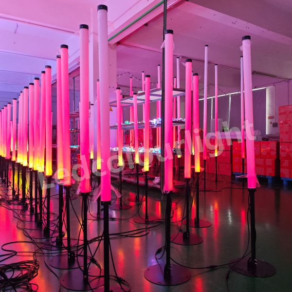 DMX Stage Lighting LED 3D Tube Lights RGB Pixel Floor Standing LED Tube Light