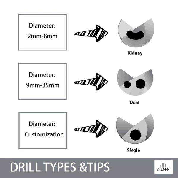 Forno de carburo sólido Ferramenta de corte por CNC Forno de arma de perfuração profunda