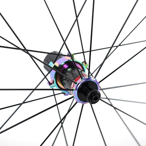 700c Wheel Set 24/24 Holes Retrospective Rim Brake AL Rim Carbon Hub para e desempenho