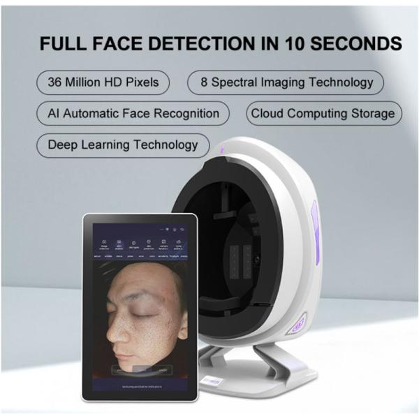 Máquina de Análise de Pele 3D Portátil Pigmento de Rugas Scanner para o Rosto