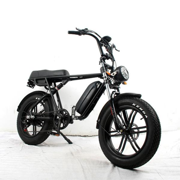 Bicicleta elétrica de motor de eixo traseiro com suspensão completa com 48v 1000w de potência e bateria removível