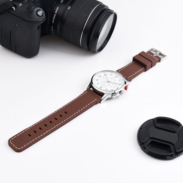 24mm Silicone Rubber Diving Watch Strap  | Customizable logo and color - OEM/ODM wholesale supported