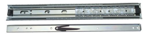 Zinc Slide Track Channel , Full Extension Metal Sliding Door Track