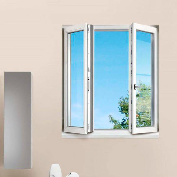 Double Tempered Glass Aluminum Casement Window Powder Coated Aluminum Windows And Doors
