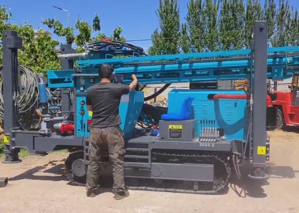 350 Meters Depth Pneumatic Drilling Rig With One Well Per Day
