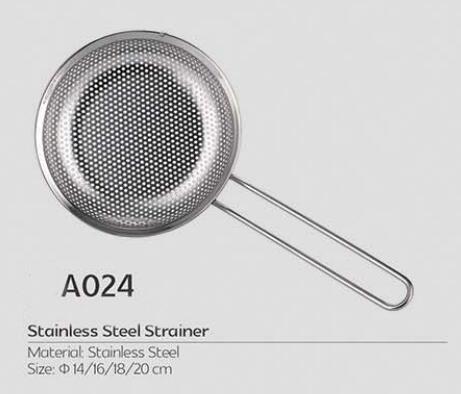 14-16-18-20-22CM Stainless steel frying basket/electrolytic fry colander /rice colander with wooden handle