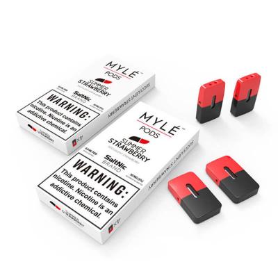 Factory oem e-cigarette accessories 0.9ml Myle pods CUBAN ICE PEPPERMINT MANGO STRAWBERRIE for Myle flat Vape device