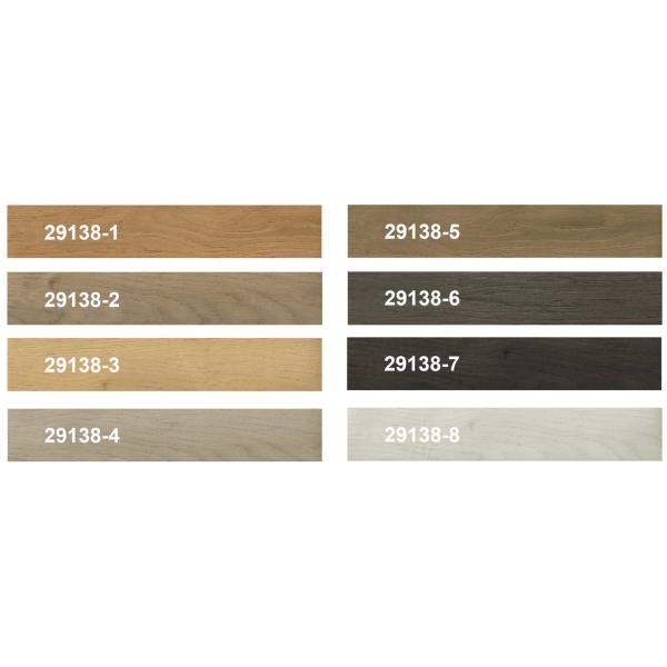 GKBM FT-W29138-1 Anti-slip Wear Resistance Brown Jump Color Oak Wood Grain Stone Vinyl Composite Click SPC Flooring