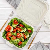Compartimiento Bento de almidón de maíz Embalaje respetuoso con el medio ambiente Caja desechable biodegradable Contenedor de alimentos