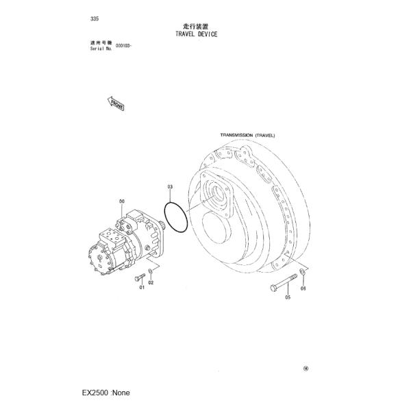 4477062 0855300 4380300 FOR Hitachi EX2500-5 EX5500-5 EX5600-6BH EX8000-6 EXCAVATOR PARTS HYDRAULIC TRAVEL MOTOR AFTERMARKET HIGH QUALITY ORIGINAL