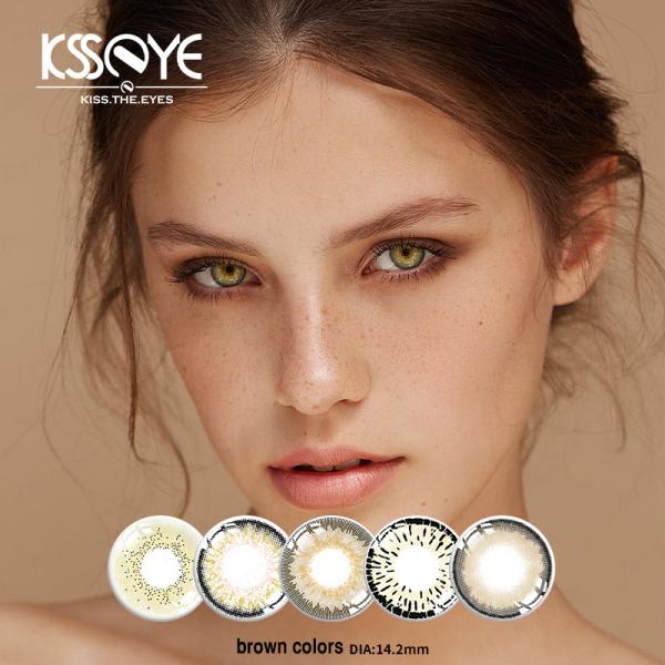 3 Tone Color Enhancing Chestnut Brown Contact Lens For Light Eyes