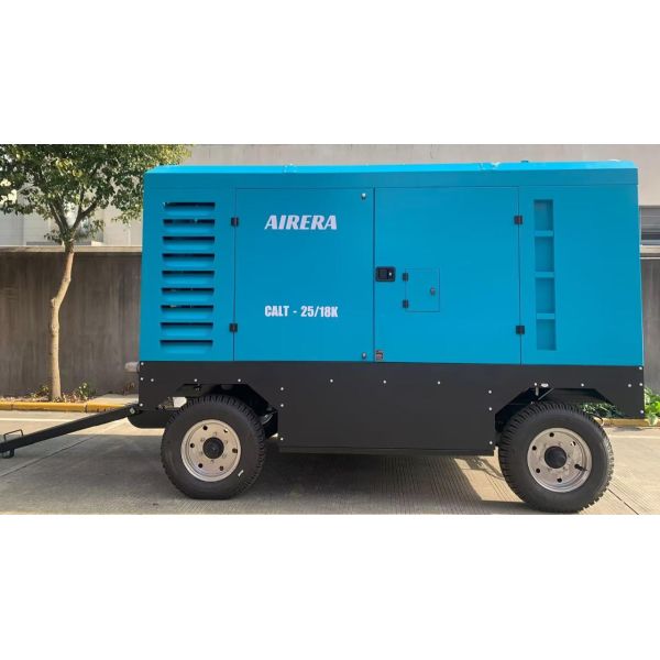 High Pressure 20-30bar,560-800cfm Diesel Portable Screw Air Compressor AIRERA CALT-25/18K