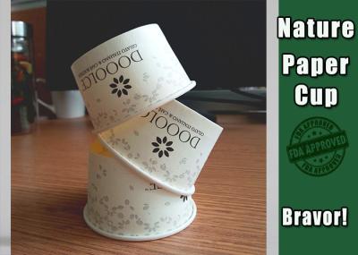 Storage Container White Paper Ice Cream Cups With Lids Various Sizes