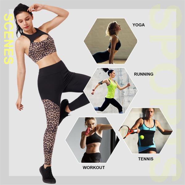 Calças de ginástica sem costura de cintura alta, conjunto de yoga de uso ativo para mulheres e design personalizado