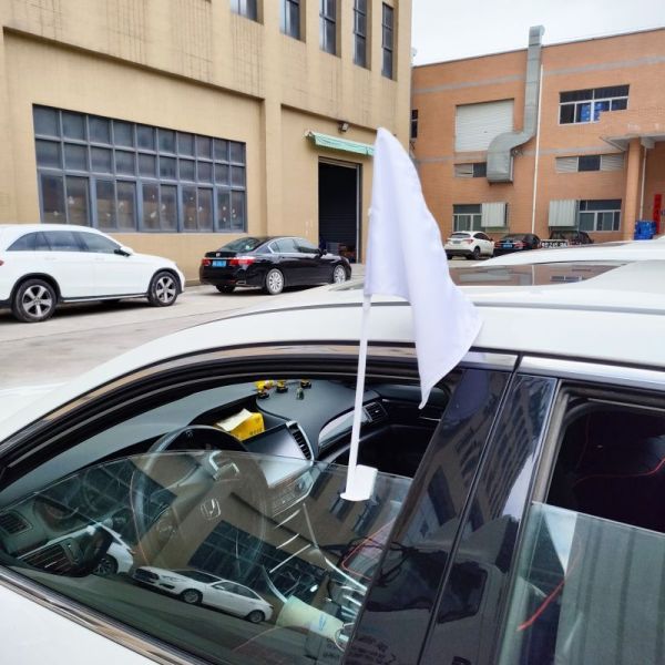 Customized Double Sided Printing Polyester Sublimation Car Flags Blanks