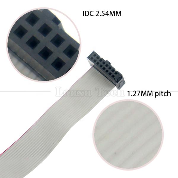 6 8 10 12 14 16 18 20 24 26 30 32 34 40 50 60 64 PIN 1.27mm Pitch IDC 2.54mm 2.0mm Connector Grey Flat Ribbon Wire Cable