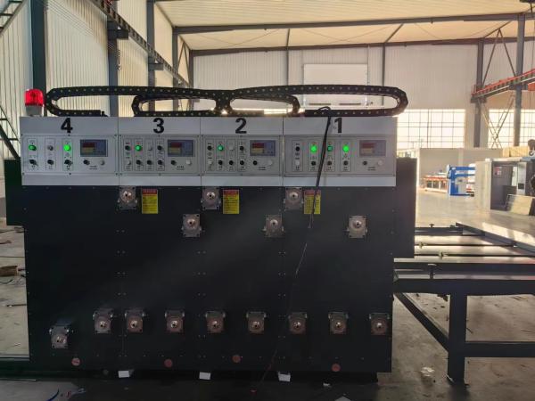 1500 KG Tipo semi-automático Cadeia de alimentação Caixa de pizza ondulada Flexo Impressora Rotativa Máquina de corte de matriz
