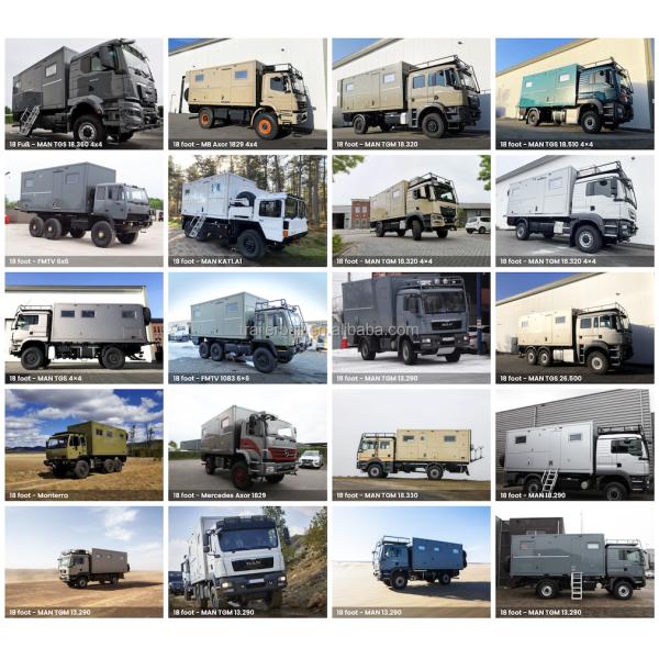 Camioneta de 18 pies de expedición personalizada Camper Motorhome Box para Camper RV de carretera por tierra