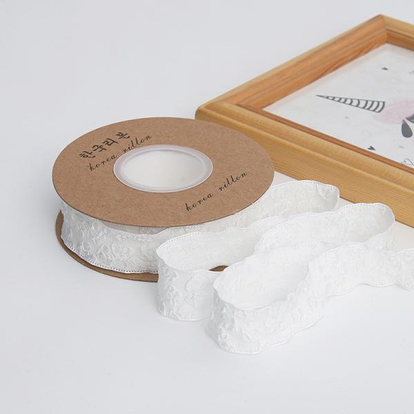 Цветочная кружевная лента из полиэстера 25 мм