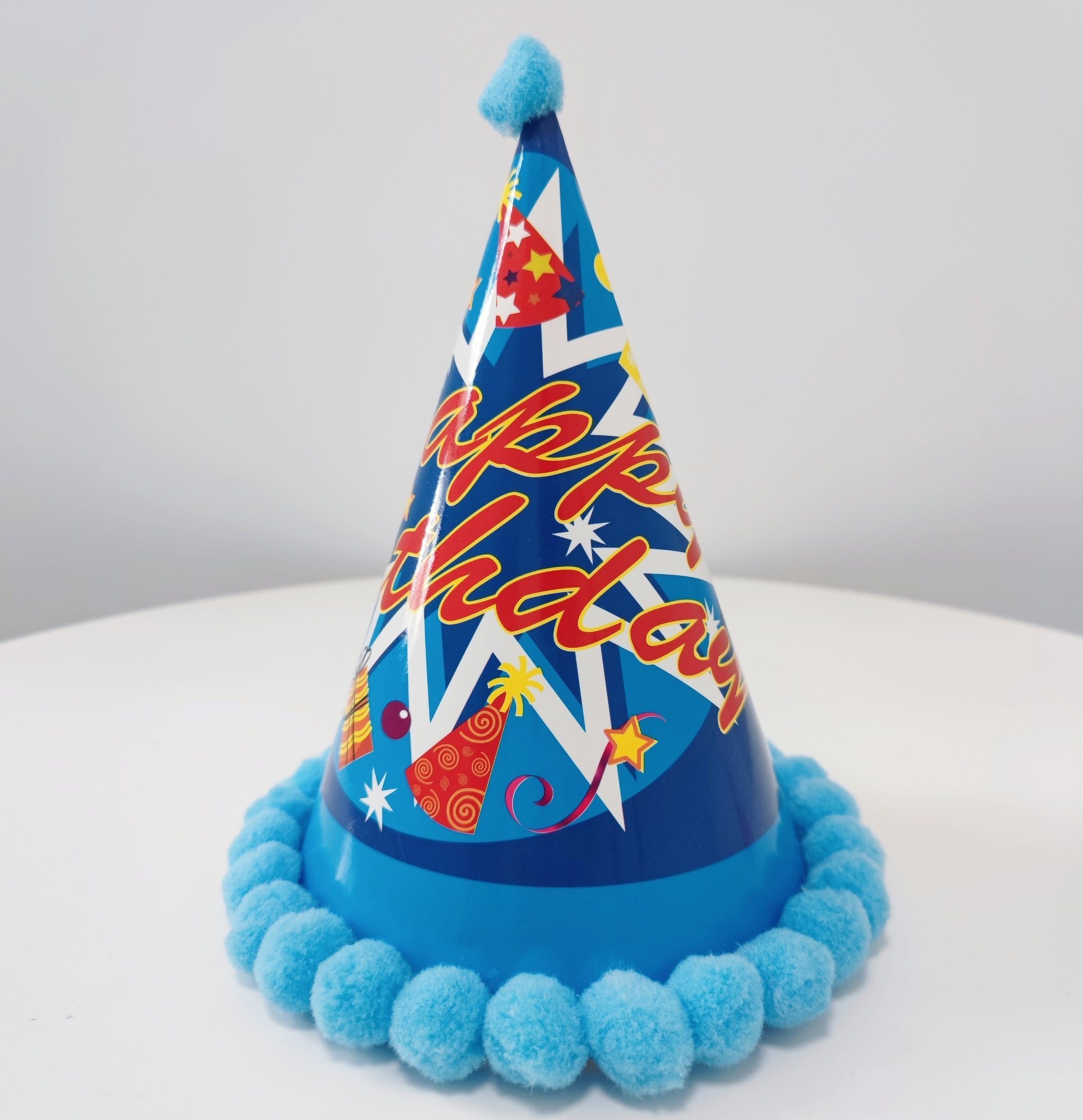 Plush Ball Hat for Children's Birthday Happy Birthday Paper Hat Size Dog Party Hat Pet Cap Birthday Cake Hat Party