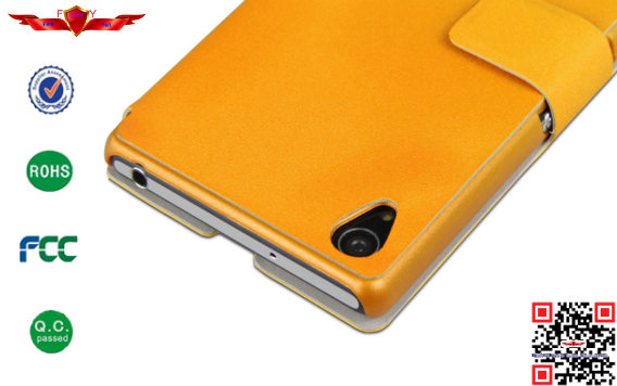 100% Perfect Fit Brand New Import PU Book Wallet Leather Cover Case For Sony Xperia Z2