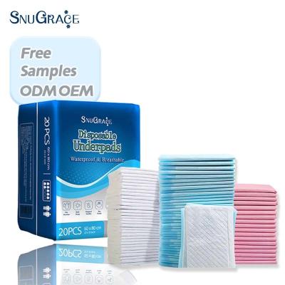 Pads de incontinência descartáveis para adultos impressos e protetor anti-fuga de grande quantidade