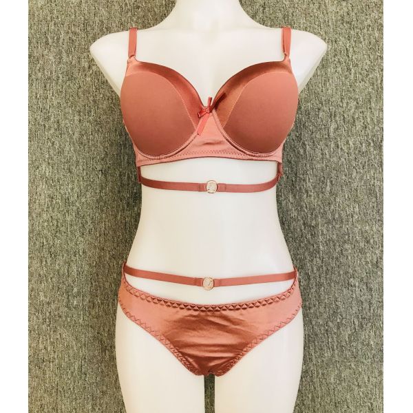Rhinestone Underwire Bra Set Ice Silk Comfort Summer Large Size 38-44C Women Bra Set High Quality Wholesale Set Lingerie Women