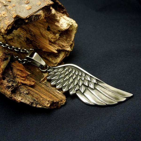 Fashion Necklace with Angel Wings Pendant Vintage Old Jewelry(SP203)