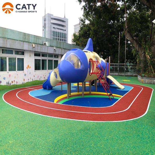 ECO-Certified EPDM Rubber Granules, UV Resistant Colorfast Material for Playground and Fitness Trail