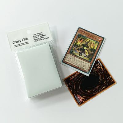 Mangas de cartão de baralho de polipropileno 62x89mm Mtg branco fosco texturizado