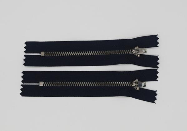 Waist Silver Metal Zipper For Suite And Clothes , Fireproof Long Heavy Duty Zippers