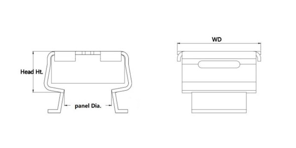 201 Stainless Steel 4-8mm Cage Nuts Grade 4.8 , Nickel Plated Network Rack Cage Nuts