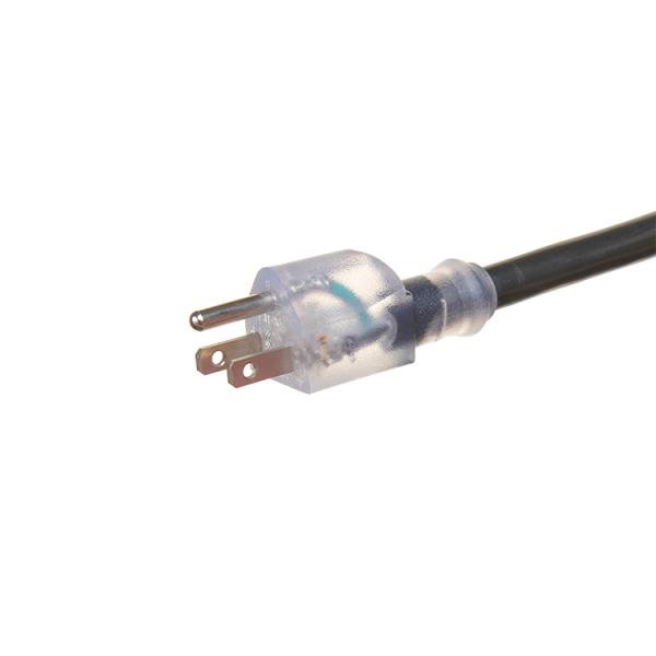 Heavy Duty 3 Prong Grounded Plug Extension Cable 50 Foot Outdoor with 3 Electrical Power Outlets and PVC Jacket Material