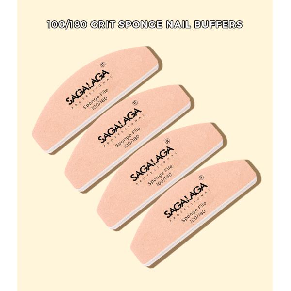 Mini Nail Buffer File 100/180/200/240 Grit Buffers for Nails Files 80/80 Care Tool Kit Professional Manicure Tools