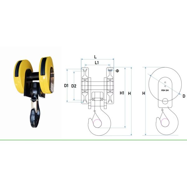 25T Lifting Capacity Durable Crane Hook with Safety Latch for Crane Lifting Applications