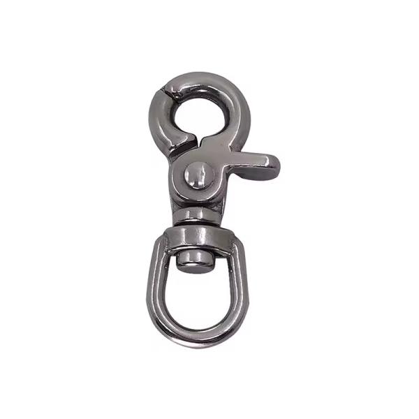 Carabiner à crochets pivotants en acier inoxydable