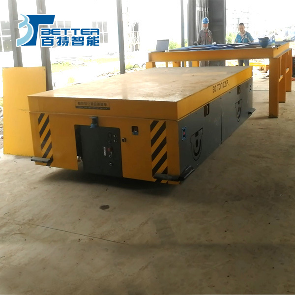 Heavy Duty Battery Powered Transfer Cart with Intelligent Electric Drive and Modular Design for Handling of Overweight Molds and Presses