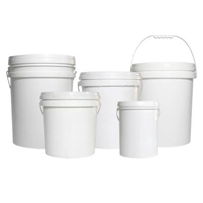 Round Latex Canister Fluid Plastic Paint Bucket With Lid For Multi Purpose