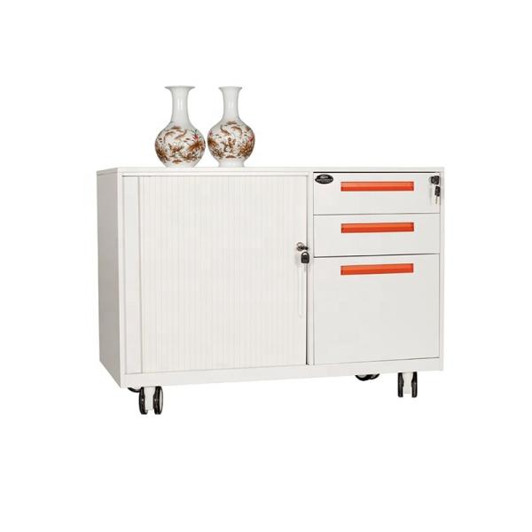 Rattan Rolling RAL Color Vertical Steel Mobile Pedestals