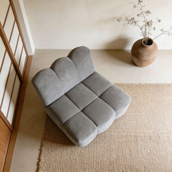 Vacuum Compressed Upholstered Modular Single Seat Fabric Compression Sofa Large Villa Apartment Living Room