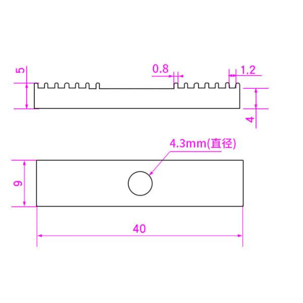 Aluminum Alloy 40*9*5mm GT2 3D Printer Belt Clamp Silver white
